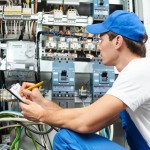 electrician worker inspecting
